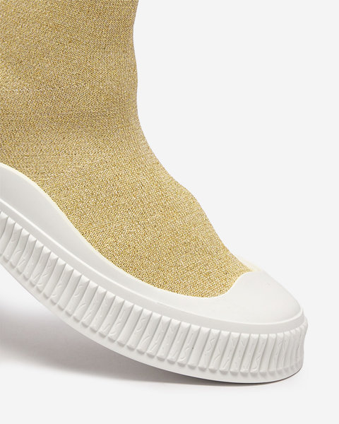 Bejoko chaussures de sport dorées pour femmes - chaussures