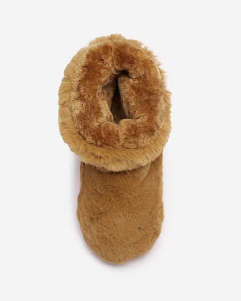 Bottes de neige camel pour femmes avec fourrure Sattopa- Footwear