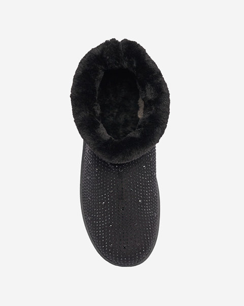 Bottes de neige pour femmes noires avec oxydes de zirconium Rudis - Chaussures