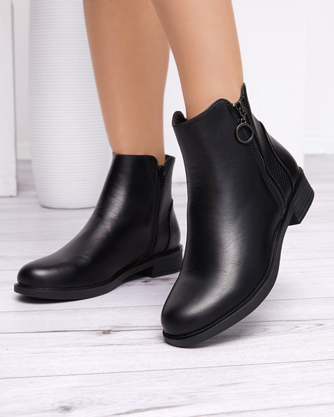 Bottes femme noires a'al Chelsea boots avec relief Lodik - Chaussures