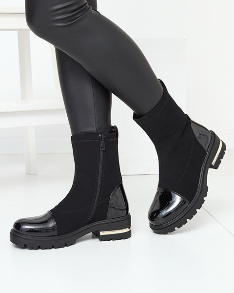 Bottes hautes noires mates pour femmes Assalin- Footwear
