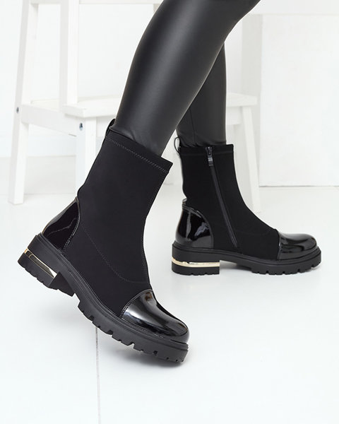Bottes hautes noires mates pour femmes Assalin- Footwear