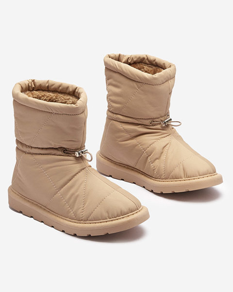 Bottes isolées marron clair pour femmes a'la bottes de neige Kaliolen - Chaussures