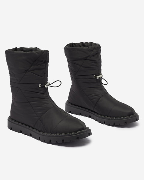 Bottes noires isolées pour femmes a'la bottes de neige Kanilo- Footwear