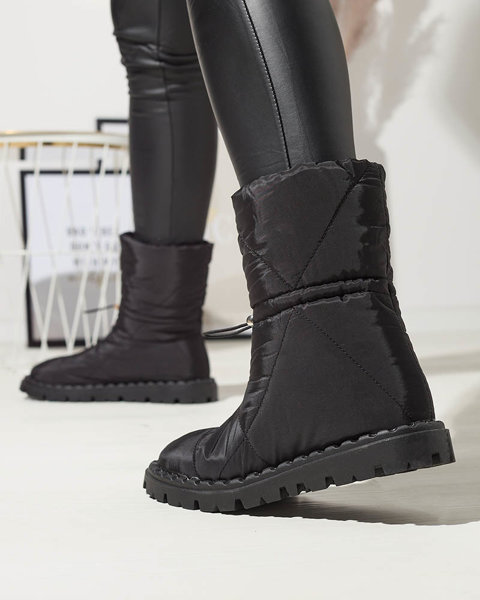 Bottes noires isolées pour femmes a'la bottes de neige Kanilo- Footwear