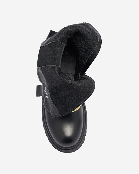 Bottes pour femmes avec chaîne en noir Evves- Footwear
