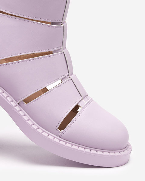 Bottes pour femmes violettes avec découpes de Berofeli - Footwear