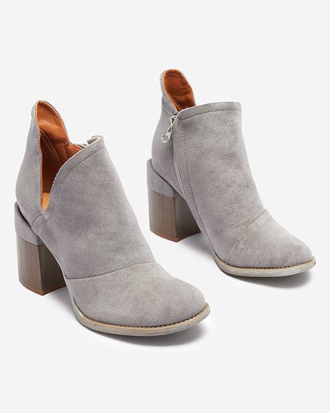 Bottines femme gris clair avec découpes Cintura - Footwear