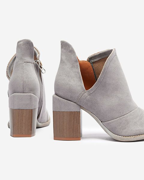Bottines femme gris clair avec découpes Cintura - Footwear