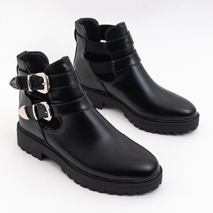 Bottines noires pour femmes avec découpes Chelia - Chaussures
