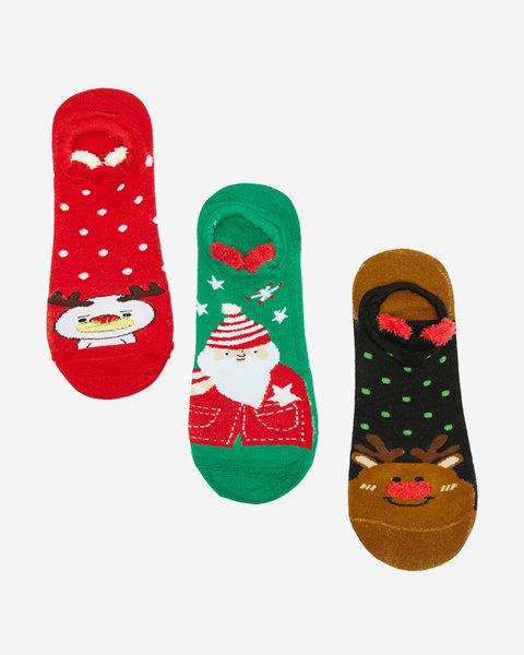 Chaussettes pour femmes avec imprimé de Noël 3/pack - Sous-vêtements