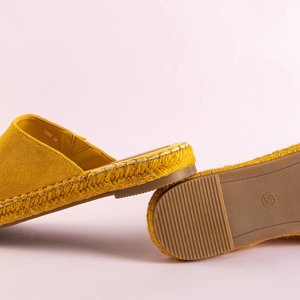 Chaussons femme jaune a'la espadrilles Toshiko - Chaussures