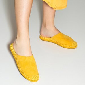 Chaussons femme jaune a'la espadrilles Toshiko - Chaussures