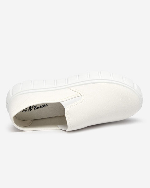 Chaussures à enfiler blanches pour femmes sur une épaisse semelle Tenri - Footwear