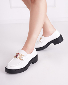 Chaussures blanches en cuir écologique pour femmes Cammi - Footwear