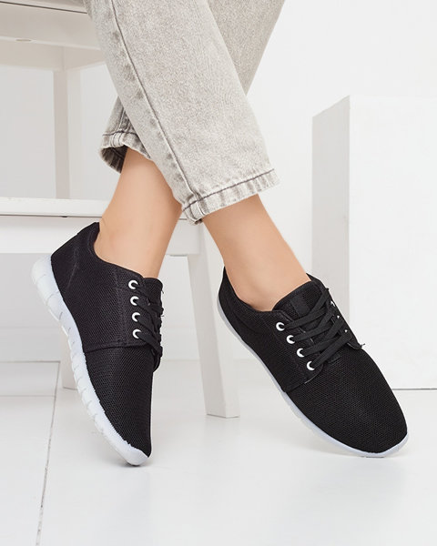 Chaussures de sport noires en tissu pour femmes Cetika - Chaussures