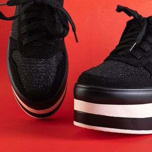 Chaussures de sport noires pour femmes sur la plateforme Armonie - Footwear