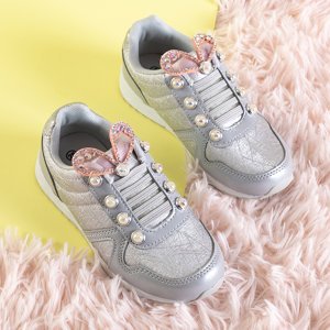 Chaussures de sport pour enfants argentées avec décorations Demian - Footwear