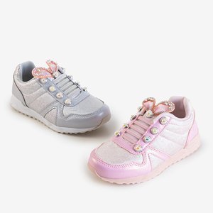 Chaussures de sport pour enfants roses avec décorations Demian - Footwear