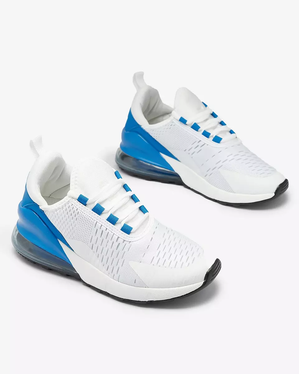 Chaussures de sport pour femmes blanches avec empiècement bleu Neterika - Footwear