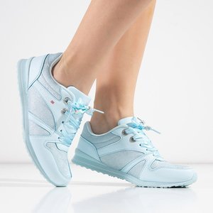 Chaussures de sport pour femmes bleu clair avec ruban Clarinda noué - Footwear