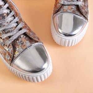 Chaussures de sport pour femmes dorées et argentées d'Odelia - Footwear