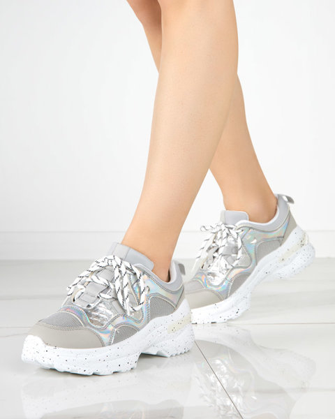 Chaussures de sport pour femmes gris argent Baskets Dejis - Footwear