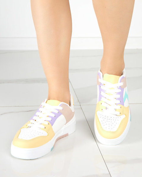 Chaussures de sport pour femmes jaune-rose Baskets Tremsi - Footwear