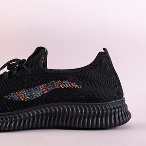 Chaussures de sport pour femmes noires avec empiècements colorés Veritas - Footwear