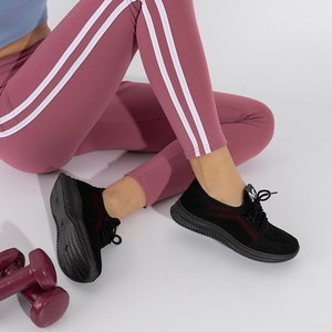 Chaussures de sport pour femmes noires et rouges Mihr - Footwear