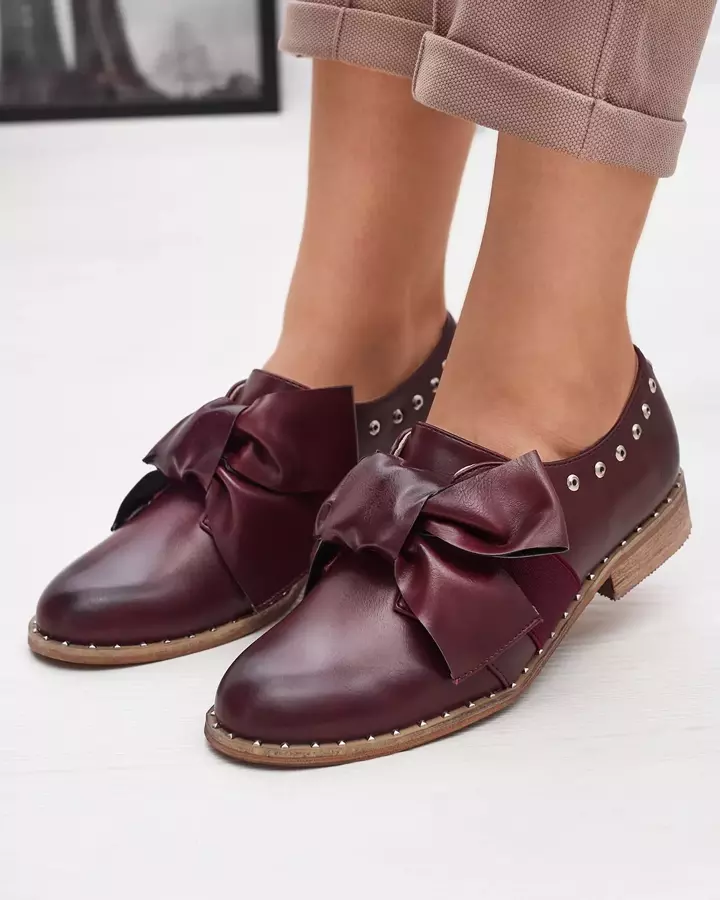 Chaussures pour femmes marron avec nœud Entera - Footwear
