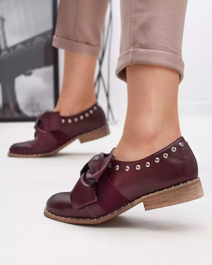 Chaussures pour femmes marron avec nœud Entera - Footwear