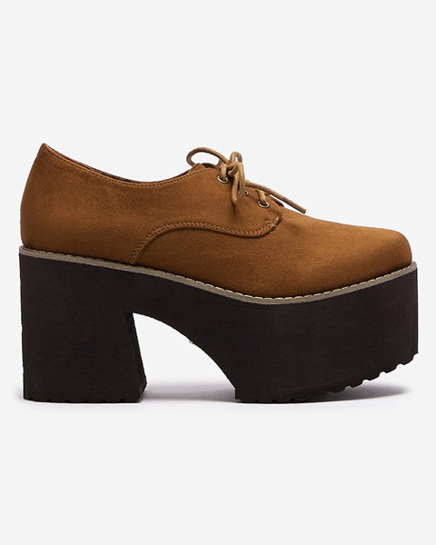 Demi-souliers à lacets marron pour femmes sur une semelle solide Lobera - Footwear