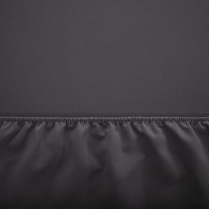 Drap en coton gris avec une bande élastique 160x200 - Feuilles