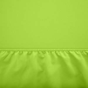 Drap en coton vert avec une bande élastique 160x200 - Feuilles
