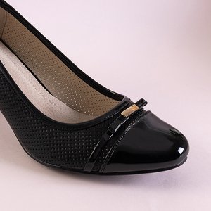 Escarpins ajourés pour femmes noirs sur le poteau Anetti - Footwear