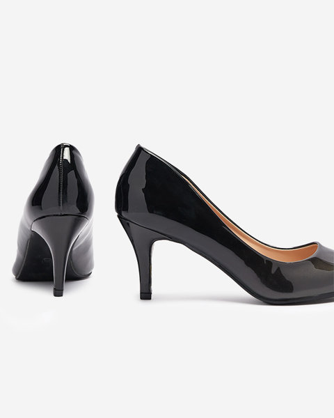 Escarpins noirs pour femmes à finition ombre Larima- Footwear