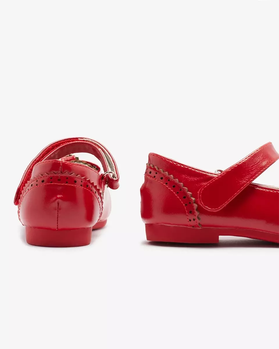 Escarpins rouges pour filles avec nœud Proya- Footwear