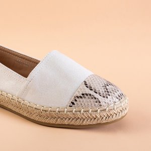 Espadrilles blanches pour femmes avec gaufrage animal Lenda - Footwear