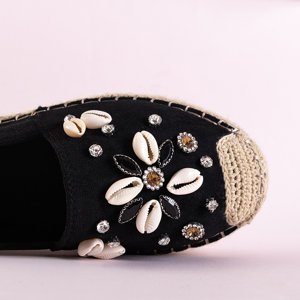 Espadrilles noires pour femmes à décor Loranda - Footwear