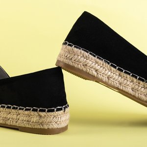 Espadrilles noires pour femmes avec décorations Lucima - Footwear