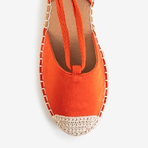 Espadrilles nouées orange femme Ninah - Chaussures