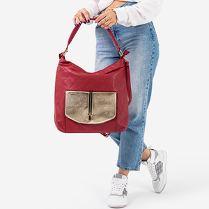 Grand sac à main matelassé rouge pour femme - Accessoires