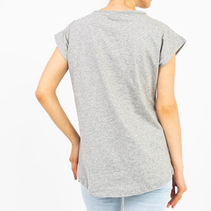 Gris T-shirt imprimé or pour femme - Vêtements
