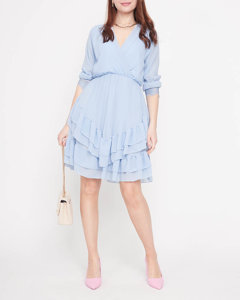 Mini robe bleu clair pour femme - Vêtements