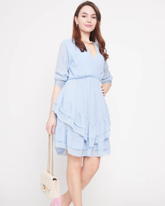 Mini robe bleu clair pour femme - Vêtements