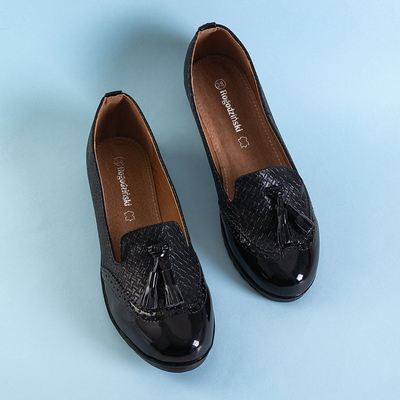 Mocassins à franges noirs pour femmes Duma - Chaussures