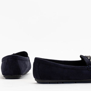 Mocassins bleu marine en éco-daim pour femmes Terikala - Footwear