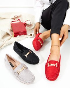 Mocassins en daim noir Vitlova Eco pour femmes - Chaussures