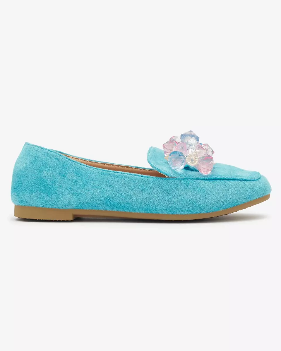 Mocassins en éco-suède bleu pour femmes Gepossa- Footwear